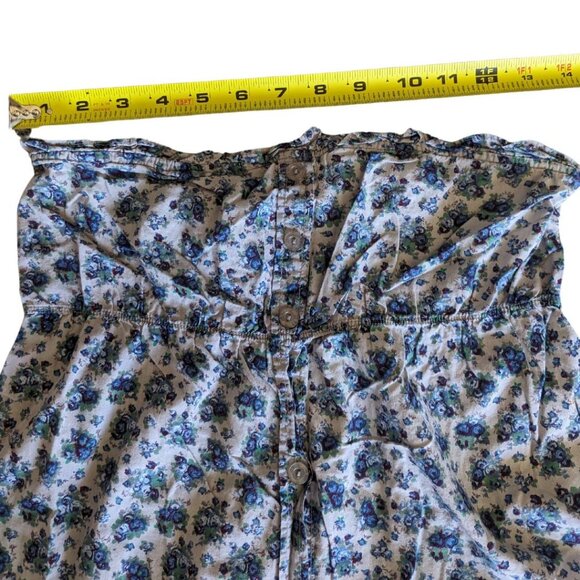 ALI and KRIS Floral Peplum Strapless Top, Size Large - Picture 3 of 7